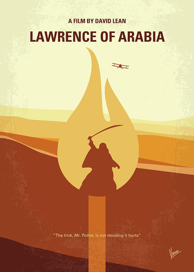Lawrence Digital Art - No772 My Lawrence of Arabia minimal movie poster by Chungkong Art