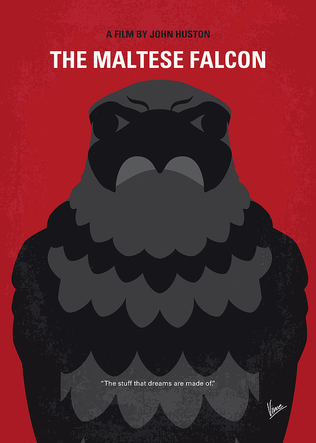 No780 My The Maltese Falcon minimal movie poster Digital Art by Chungkong Art