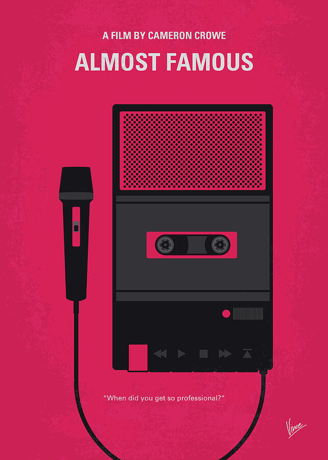 No781 My Almost Famous minimal movie poster Digital Art by Chungkong Art