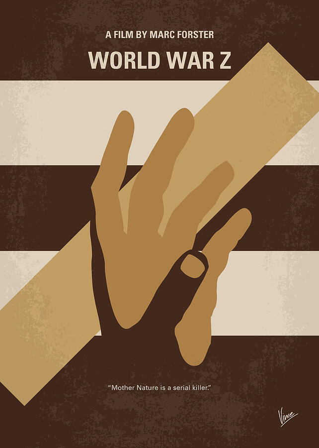 No783 My World War Z minimal movie poster Digital Art by Chungkong Art