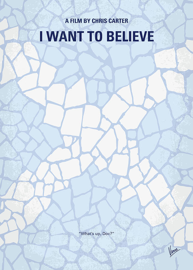 No792 My I Want to Believe minimal movie poster Digital Art by Chungkong Art