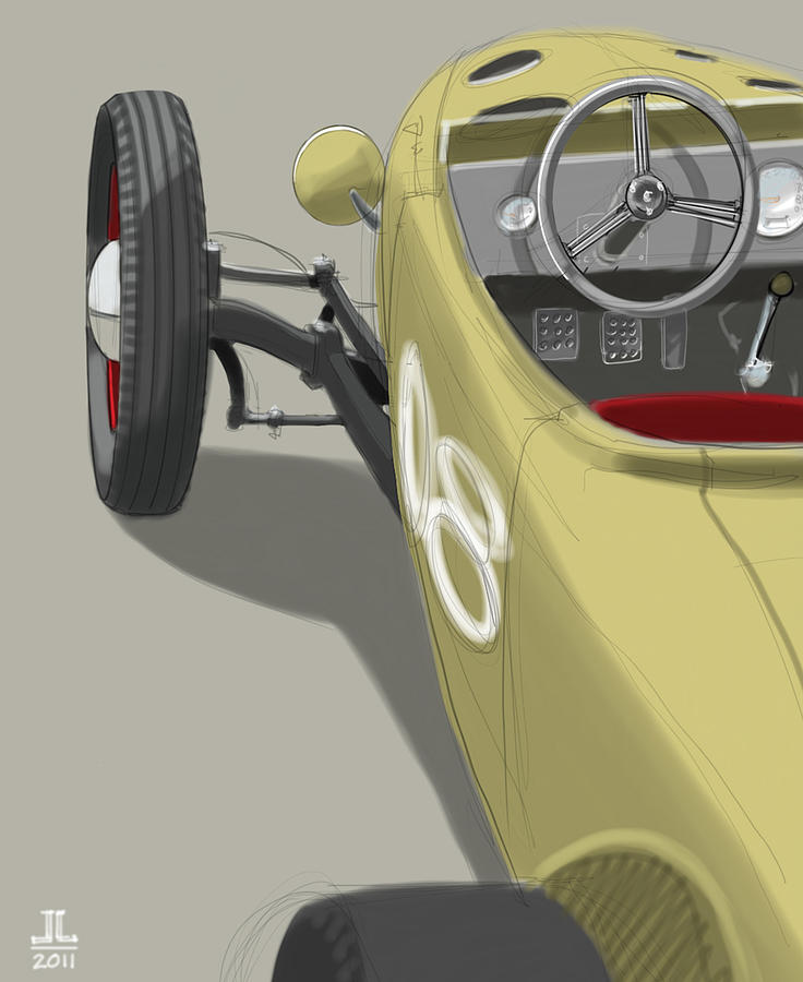 Car Drawing - No.8 by Jeremy Lacy