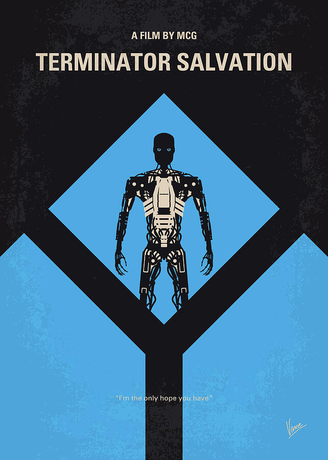 No802-4 My The Terminator 4 minimal movie poster Digital Art by Chungkong Art