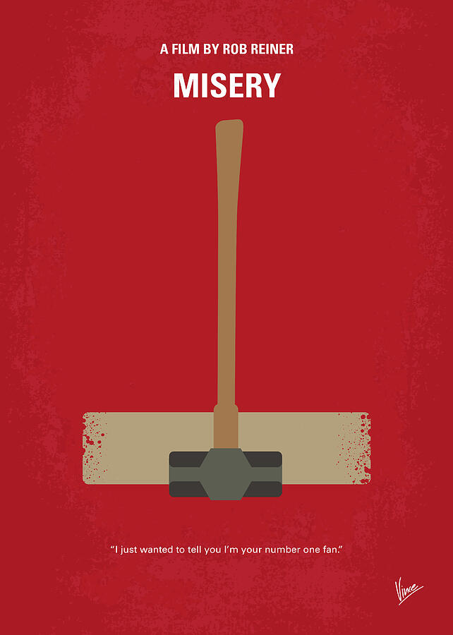 No814 My Misery minimal movie poster Digital Art by Chungkong Art