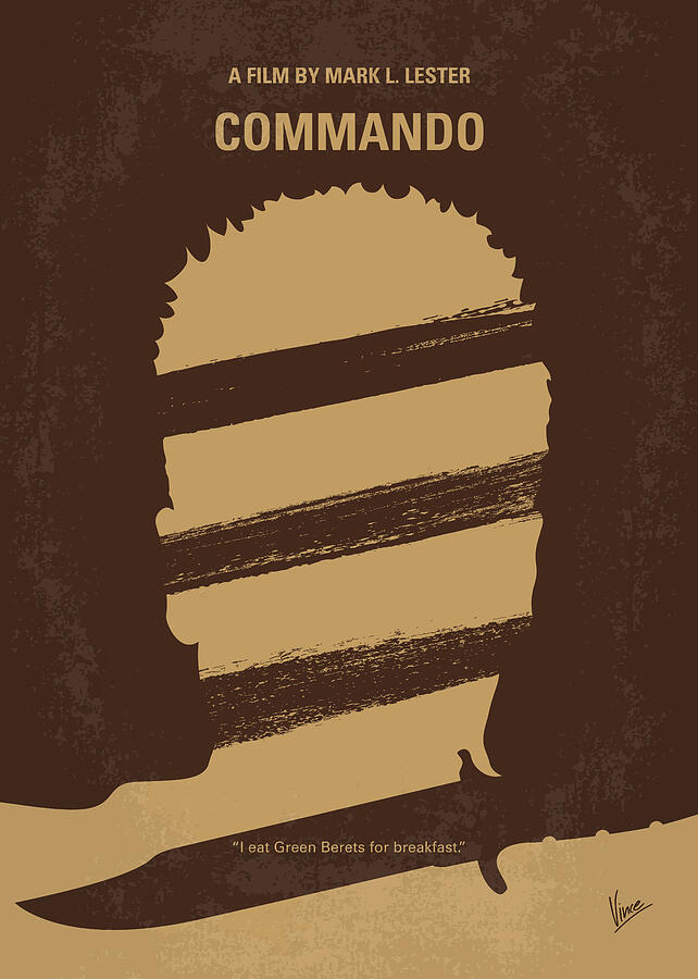 Hollywood Digital Art - No834 My Commando minimal movie poster by Chungkong Art