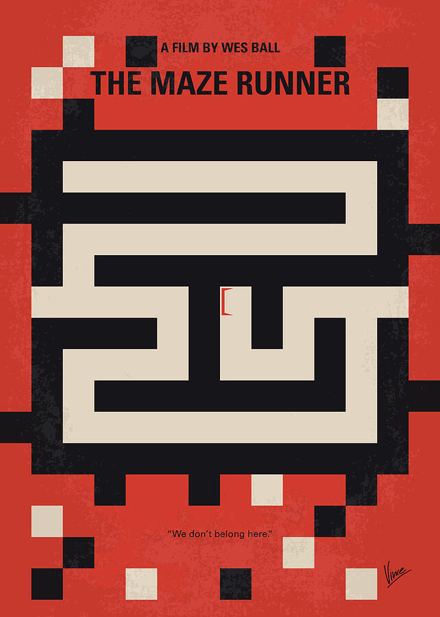 Hollywood Digital Art - No837 My The Maze Runner minimal movie poster by Chungkong Art