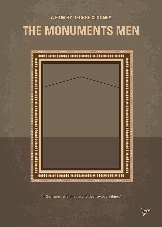 Platoon Movie Digital Art - No845 My THE MONUMENTS MEN minimal movie poster by Chungkong Art
