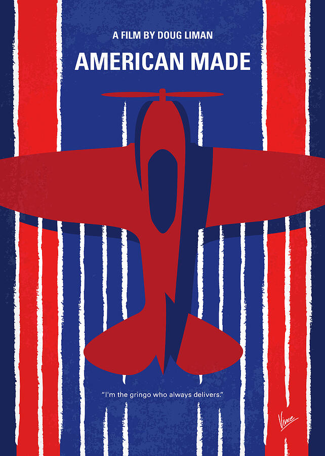No869 My American Made minimal movie poster Digital Art by Chungkong Art