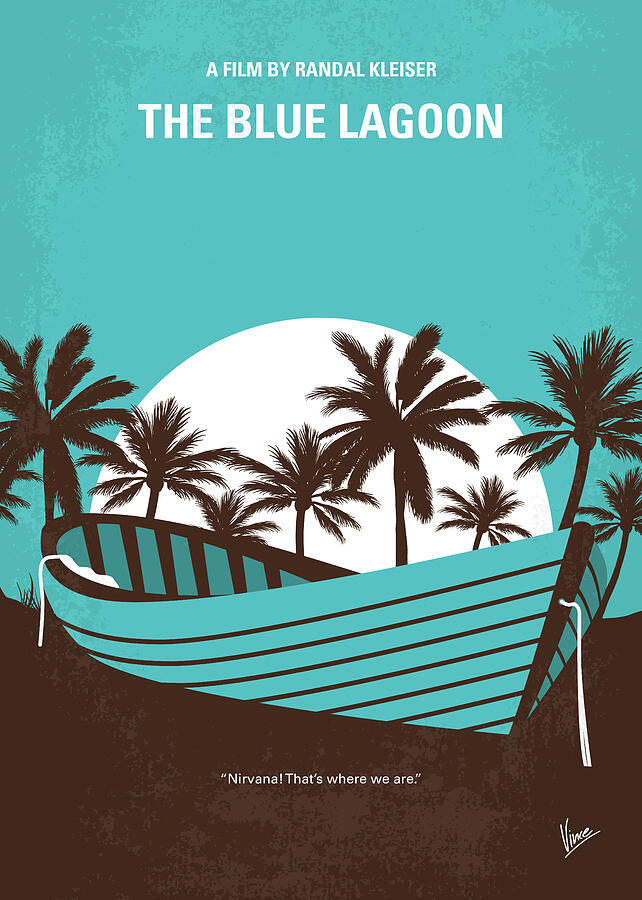 Paradise Digital Art - No871 My The Blue Lagoon minimal movie poster by Chungkong Art