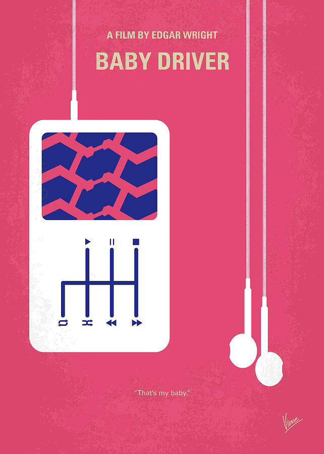 Baby Digital Art - No872 My Baby Driver minimal movie poster by Chungkong Art