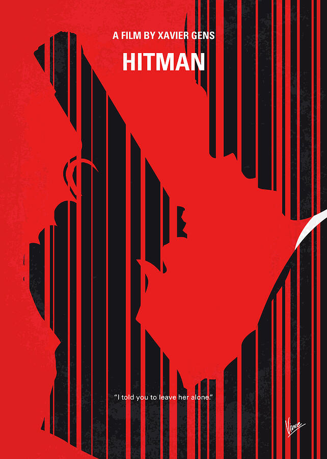 No874 My Hitman minimal movie poster Digital Art by Chungkong Art