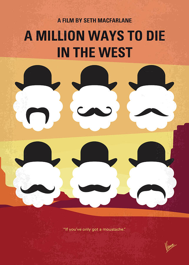Hollywood Digital Art - No890 My A Million Ways to Die in the West minimal movie poster by Chungkong Art
