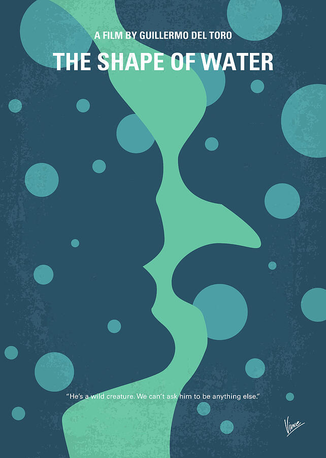 No902 My The Shape of Water minimal movie poster Digital Art by Chungkong Art