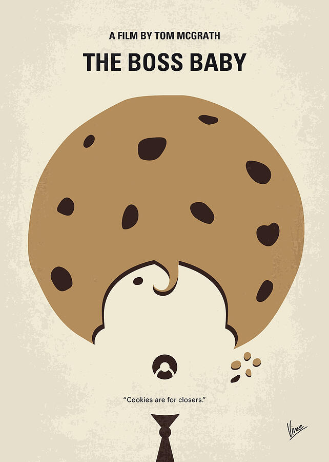 No906 My Boss Baby minimal movie poster Digital Art by Chungkong Art
