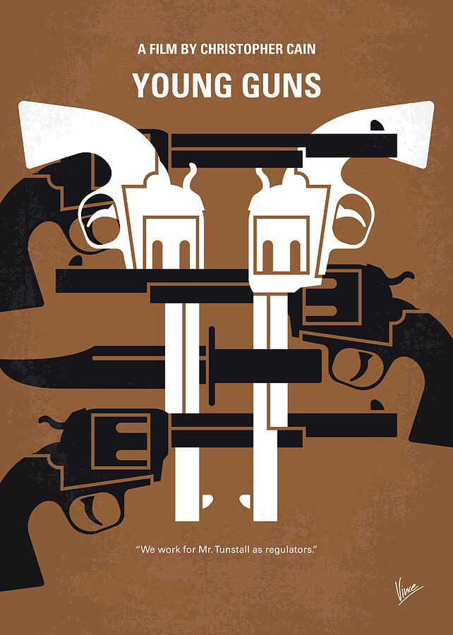 No916 My Young Guns minimal movie poster Digital Art by Chungkong Art