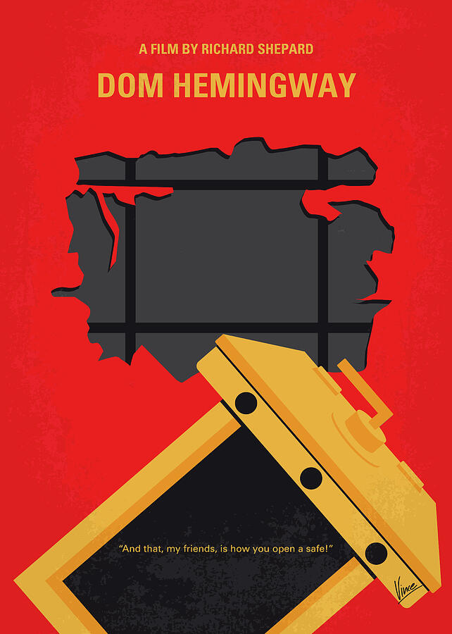 No917 My Dom Hemingway minimal movie poster Digital Art by Chungkong Art