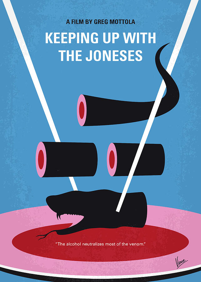 No922 My Keeping Up with the Joneses minimal movie poster Digital Art by Chungkong Art