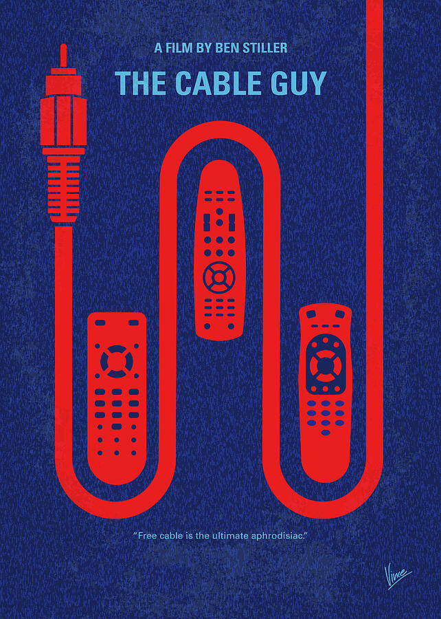 No948 My The Cable Guy minimal movie poster Digital Art by Chungkong Art