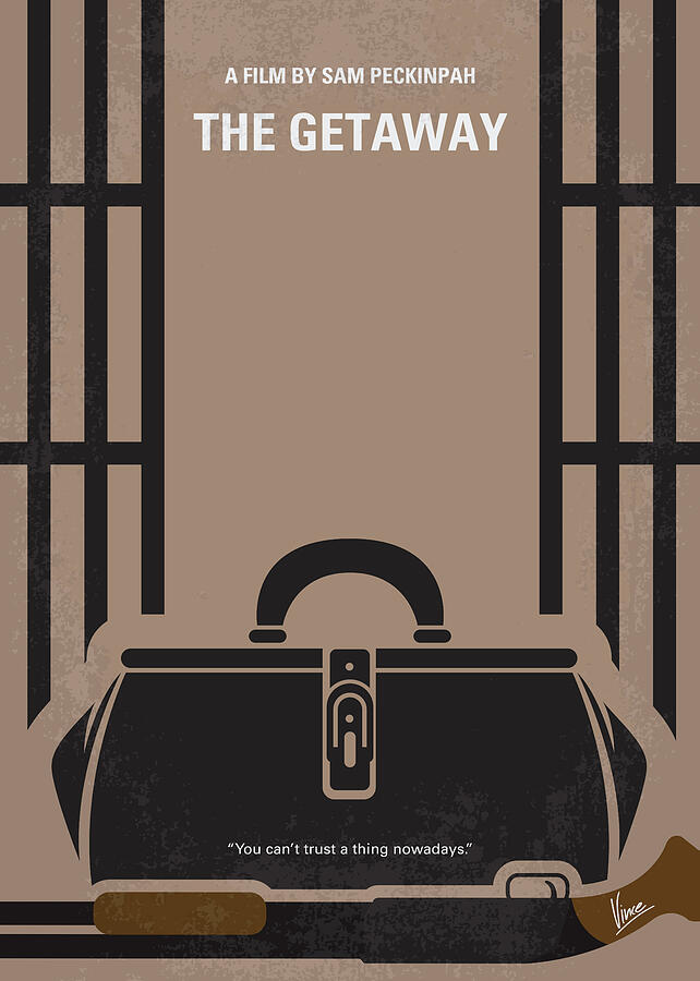 No952 My The Getaway minimal movie poster Digital Art by Chungkong Art