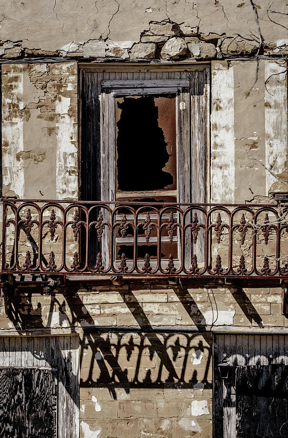 Noah Cox Balcony  - Roma Texas Photograph by Debra Martz