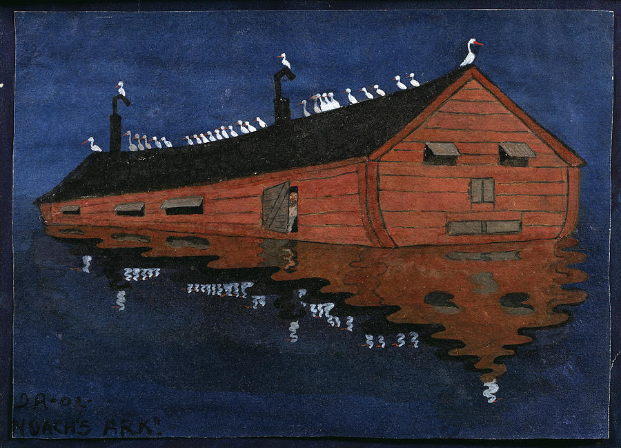 Noahs Ark Drawing by Ivar Arosenius