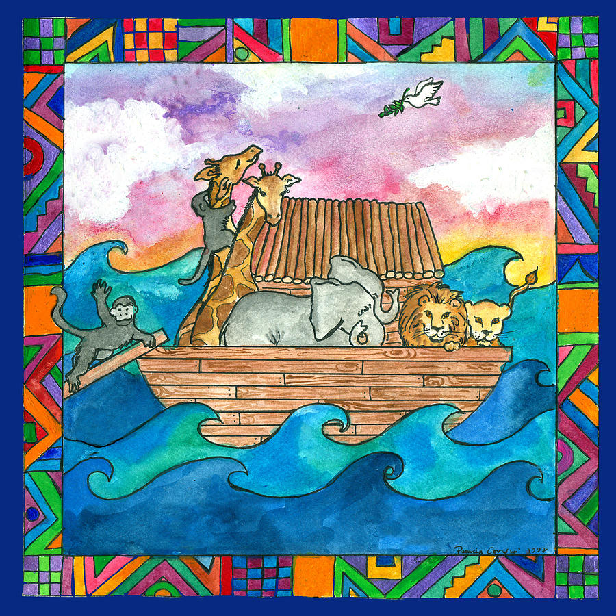 Noahs Ark Painting by Pamela  Corwin