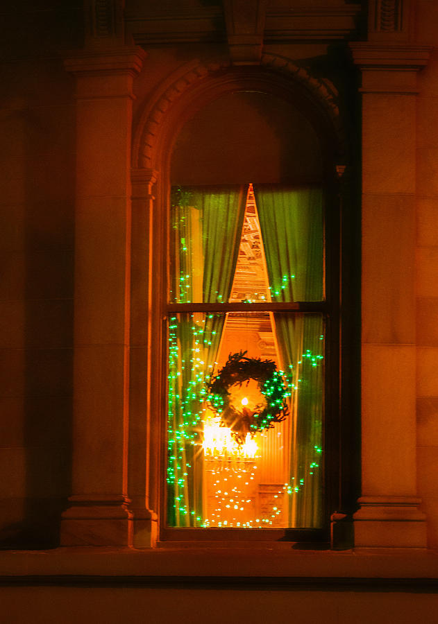 Nob Hill Christmas Window Photograph by Bonnie Follett
