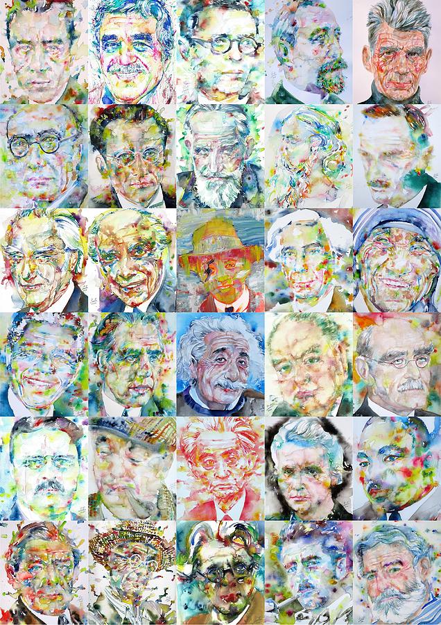 Nobel Prize Laureates Painting by Fabrizio Cassetta