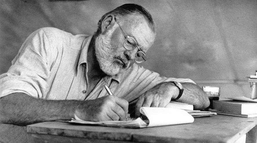 Nobel prize winning writer Ernest Hemingway  circa 1950 Photograph by David Lee Guss
