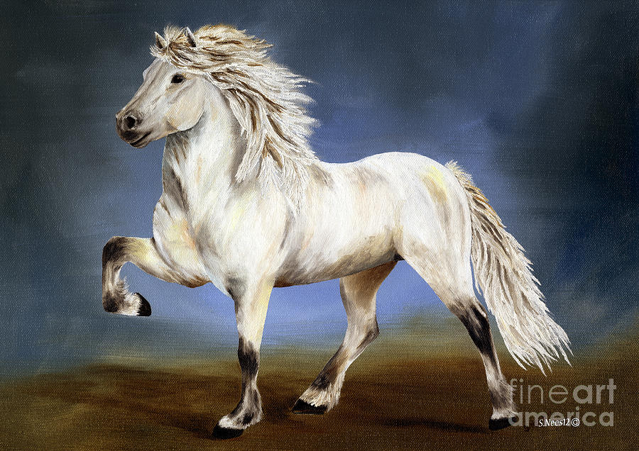 Nobility  Icelandic Horse Painting by Shari Nees