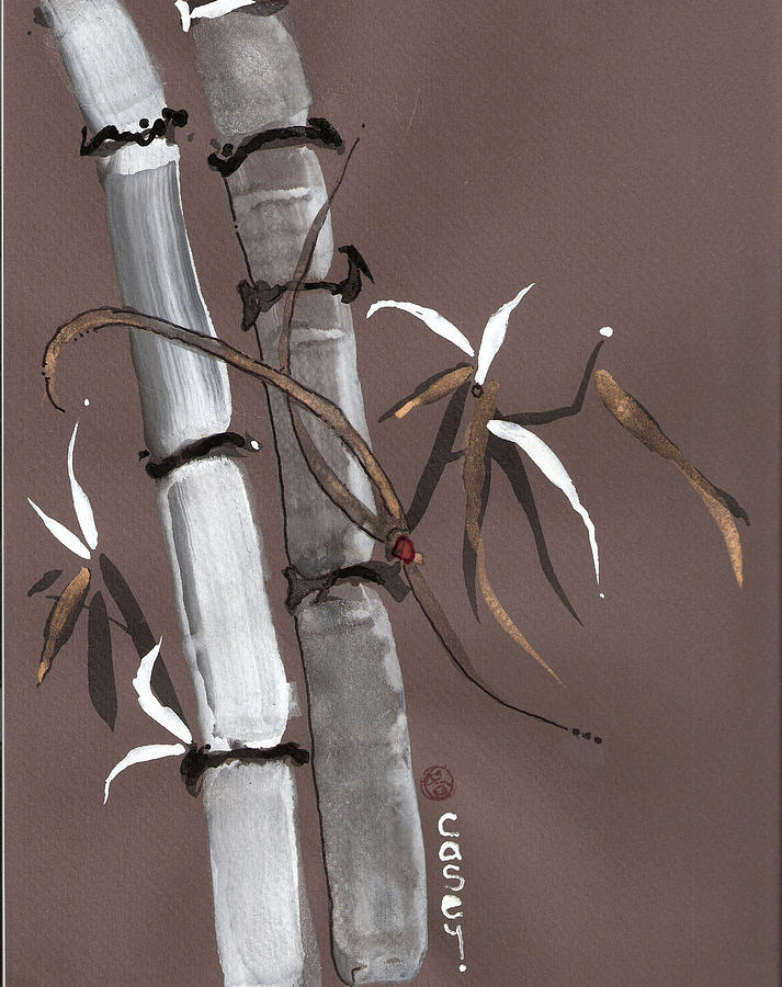 Nature Painting - Noble Snow Spirit Like Bamboo by Casey Shannon