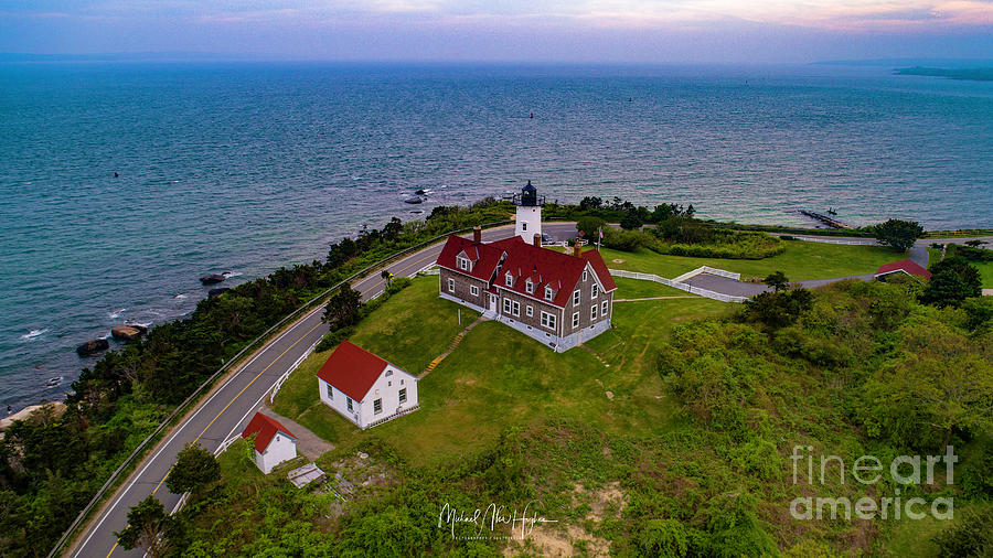 Nobska Point Lighthouse Photograph by Veterans Aerial Media LLC