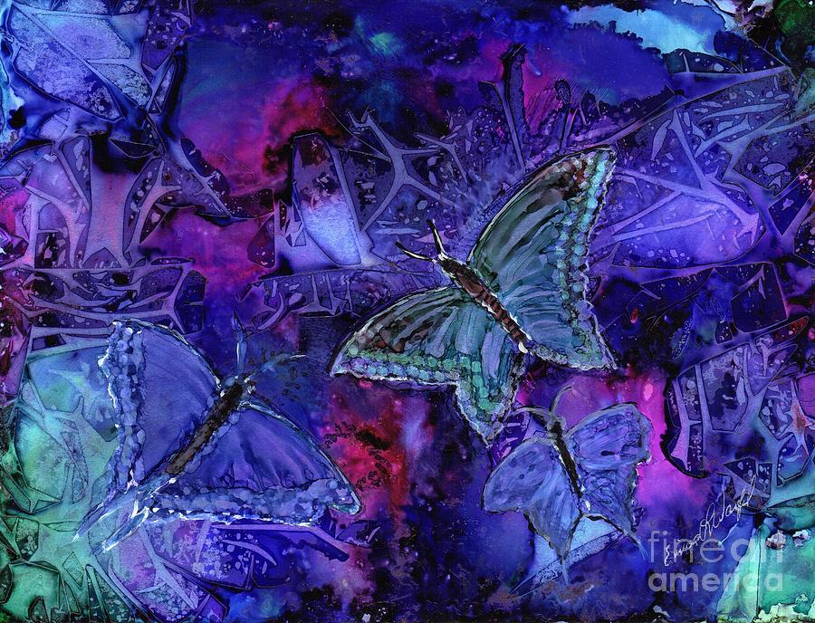 Nocturnal Butterflies Painting by Eunice Warfel