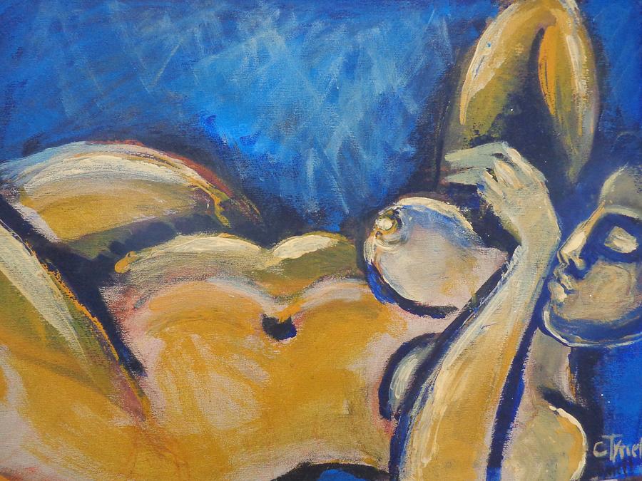 Nocturne 1 - Female Nude Painting by Carmen Tyrrell