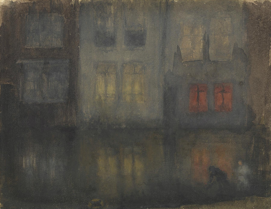 Nocturne Black and Red Painting by James Abbott McNeill Whistler