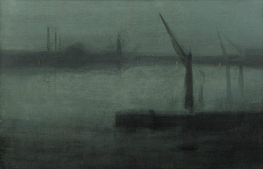 Nocturne Blue and Silver Battersea Reach Painting by James Abbott McNeill Whistler