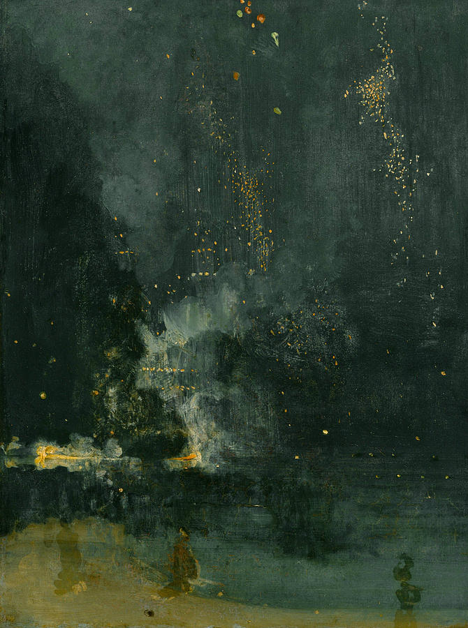 Nocturne in Black and Gold Painting by James Abbott McNeill Whistler