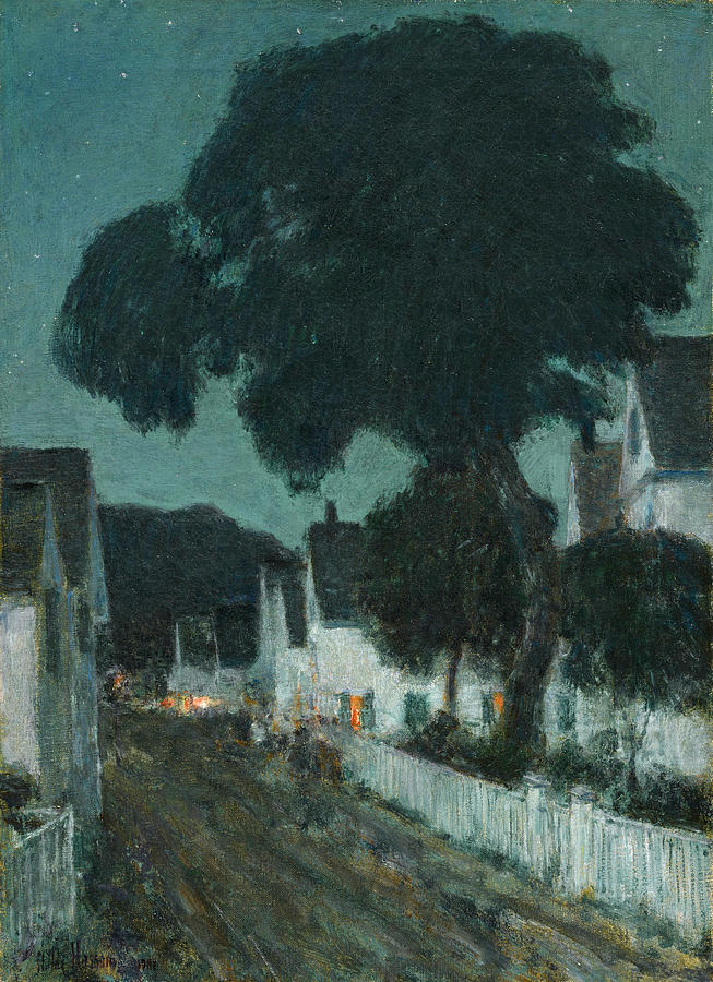 Childe Hassam Drawing - Nocturne. Provincetown by Childe Hassam
