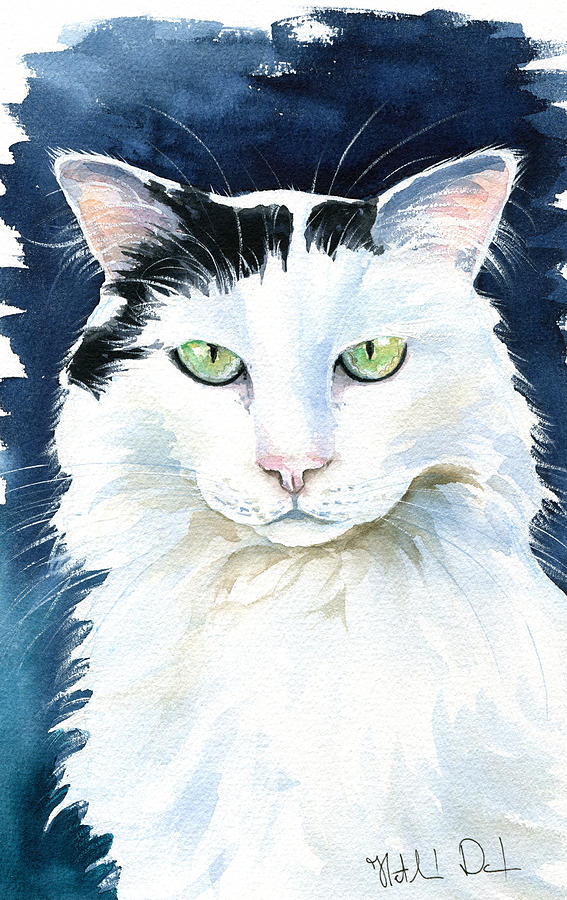 Noel Cat Painting Painting by Dora Hathazi Mendes