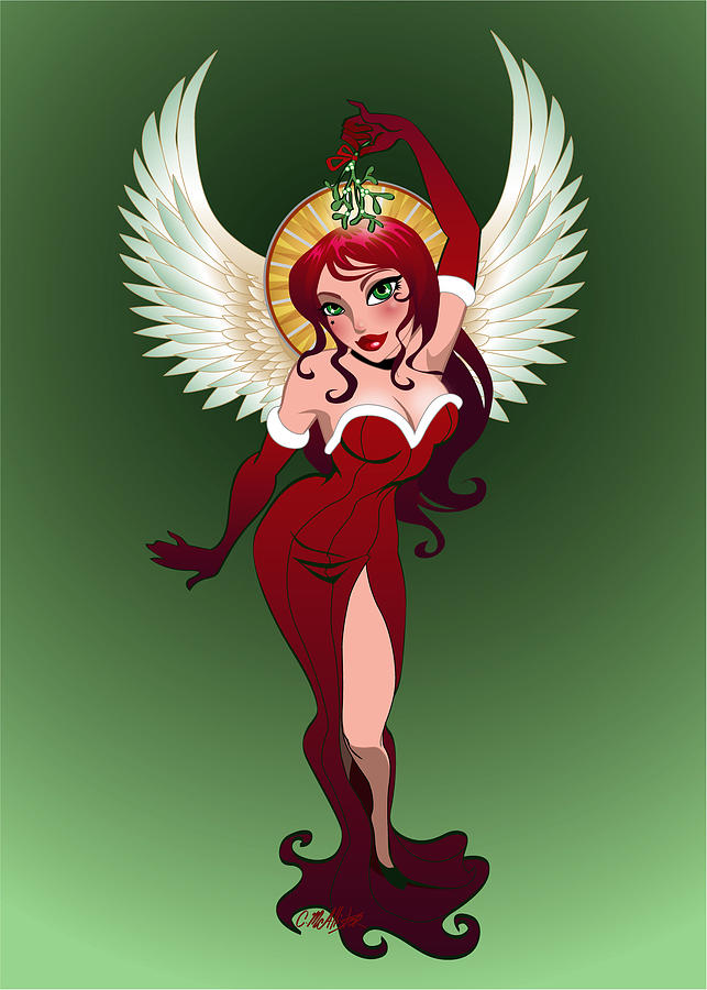 Christmas Digital Art - Noel - Christmas Angel by Cristina McAllister
