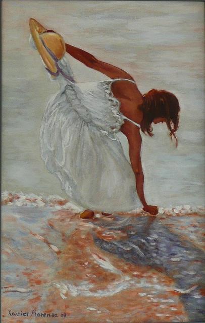 Sea Painting - Noia A La Platja by Xavier Florensa