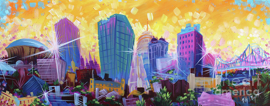 New Orleans Painting - Nola Skyline by Kelly Boyett ART