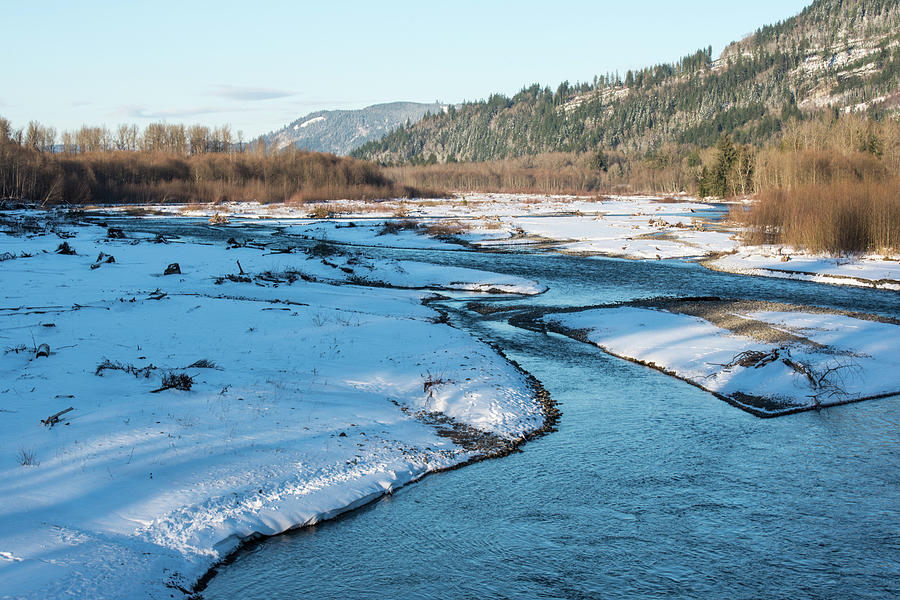 Nooksack River on a December Afternoon Photograph by Tom Cochran