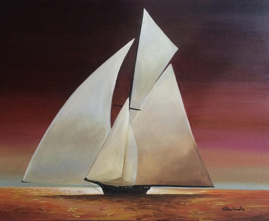 Noon Light Sail Painting by Steve Rowlands - Fine Art America