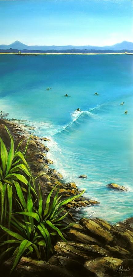 Pandanus Palms Painting - Noosa National Park by Chris Hobel