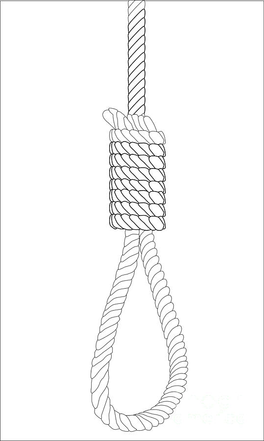 Noose Sketch Digital Art by Bigalbaloo Stock