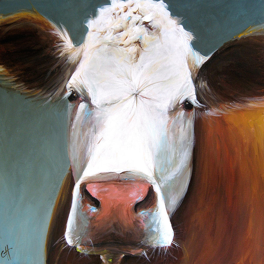 Cow Painting - Nora the Cow by Cari Humphry