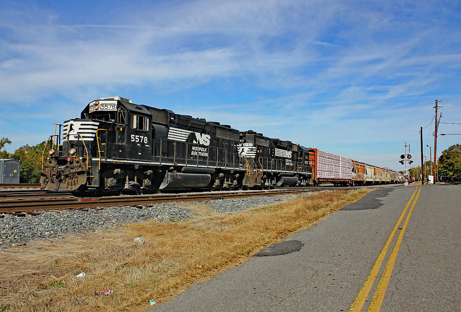 Norfolk Southern In Chester 10 Color Photograph