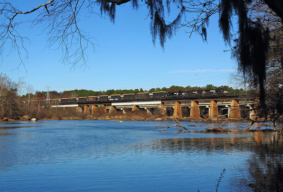 Norfolk Southern Train Across the Broad River Photograph by Joseph C Hinson