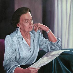 Norma - A Heart Of Music Painting by Linda Champanier Norma - A Heart Of Music Painting by Linda Champanier